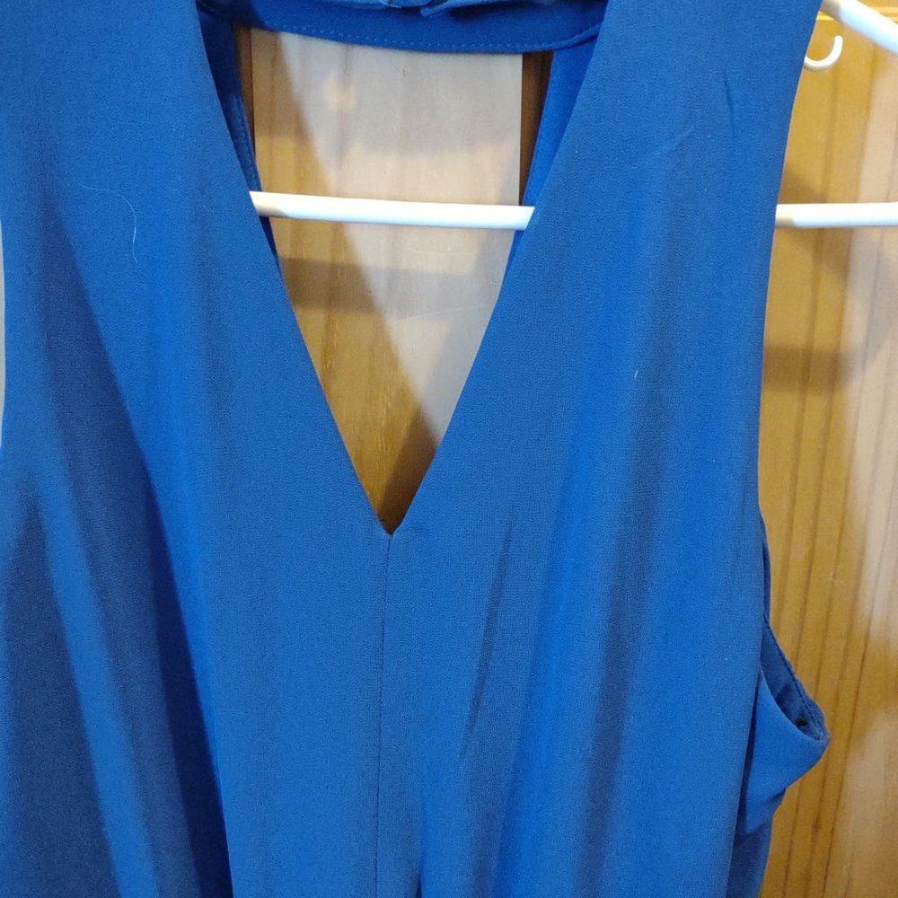 Ocean blue evening dress maxi